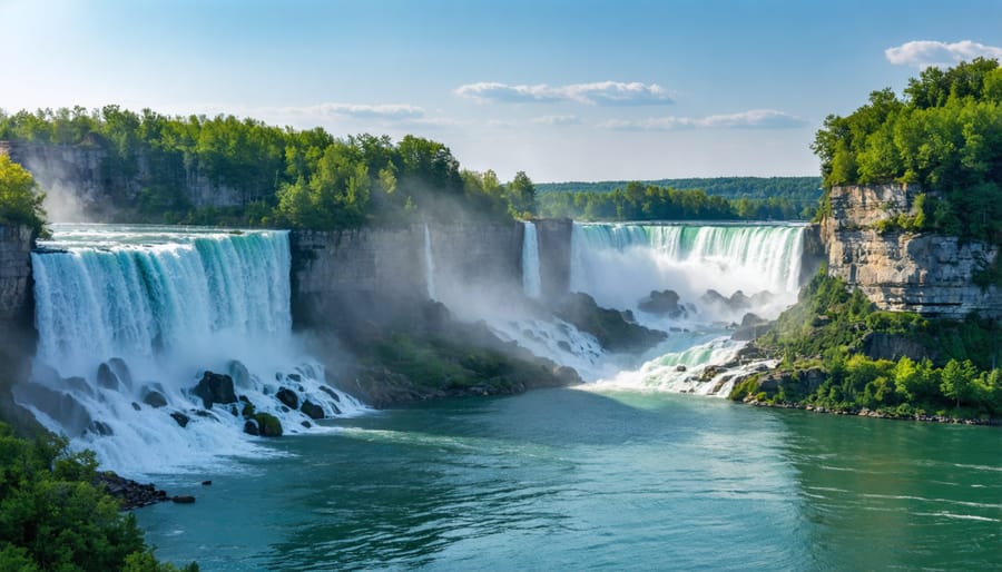 Ontario tourist destination with reservation booking interface overlay
