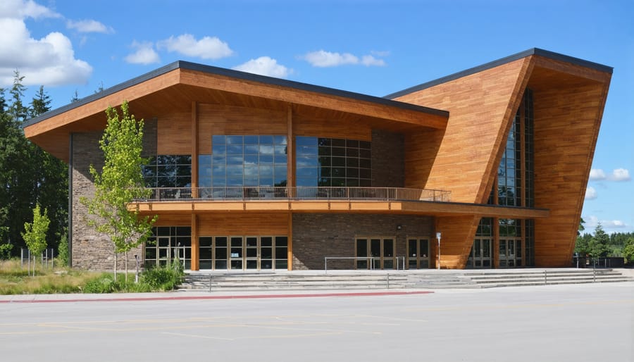 Front view of the historic Woodland Cultural Centre museum building in Brantford, Ontario