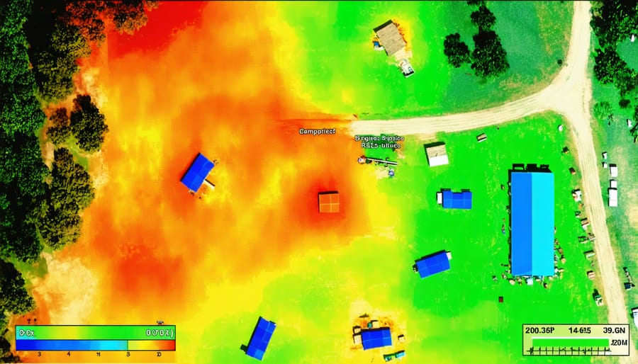 AI-generated heat map displaying campsite occupancy and environmental impact levels
