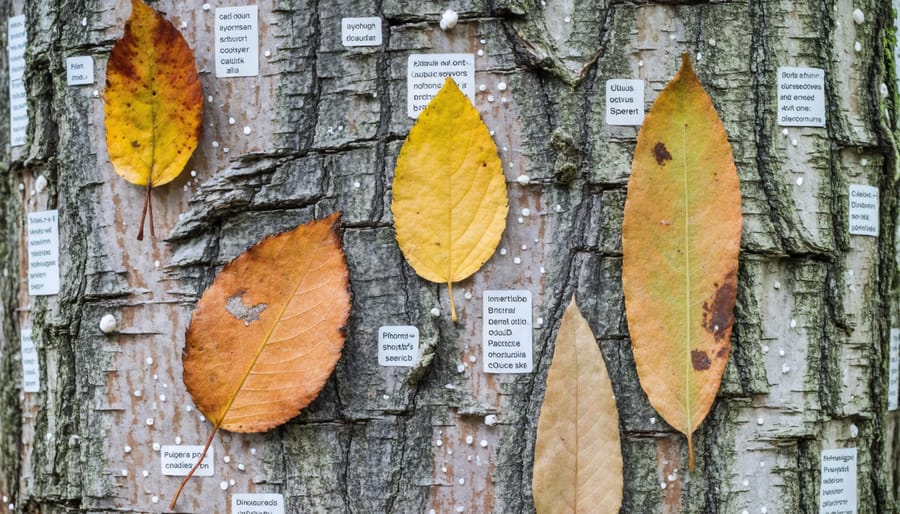Interactive museum display featuring natural textures and braille labels that visitors can touch and explore