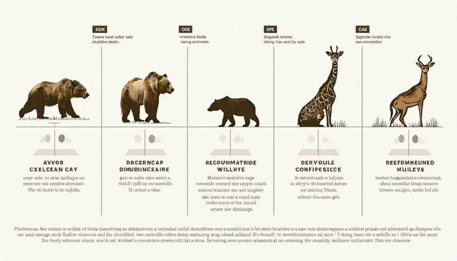 Visual guide showing proper distances to maintain from various Ontario wildlife species