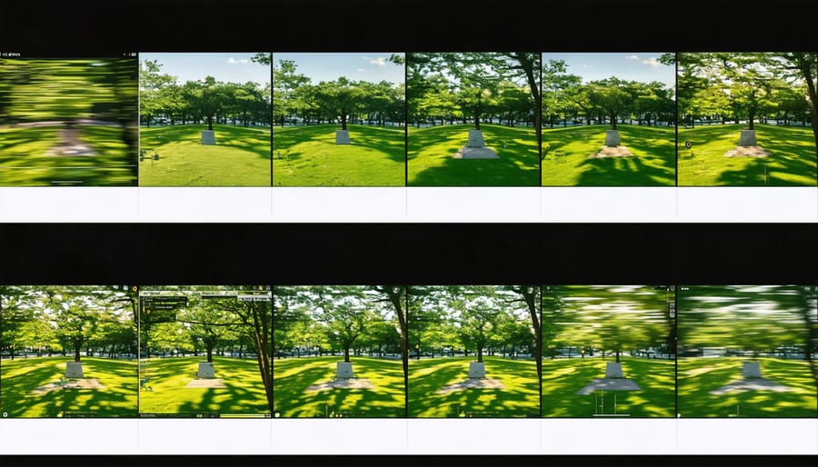 Collection of user interface screenshots from various AR park exploration apps