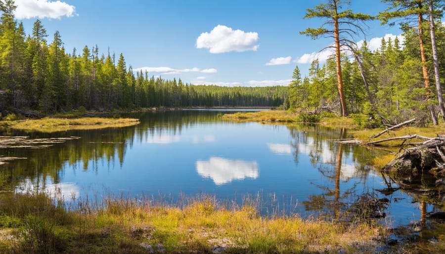 Step-by-step view of the Quetico Park permit booking system showing available dates and permit options