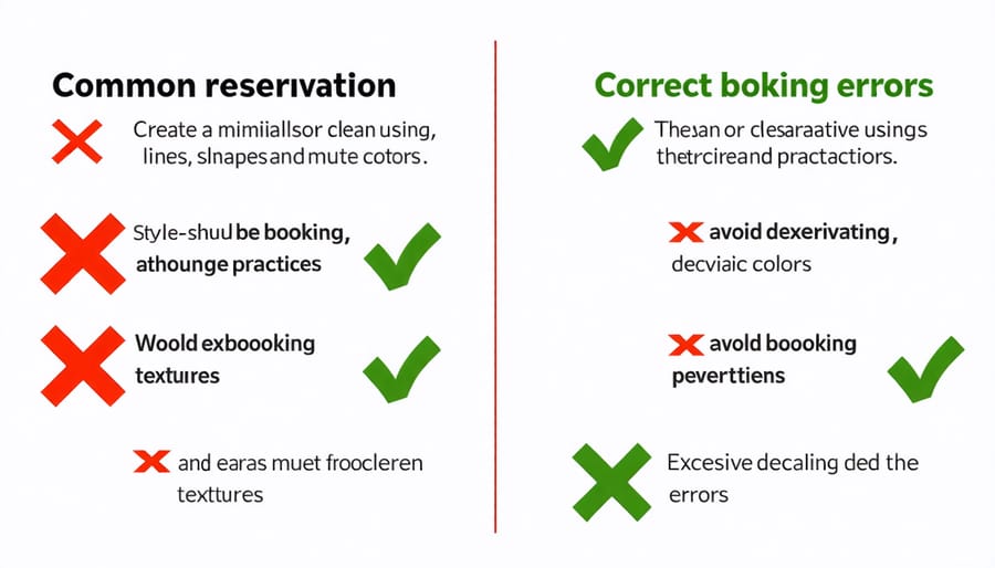 Illustrated guide of common reservation mistakes and their solutions