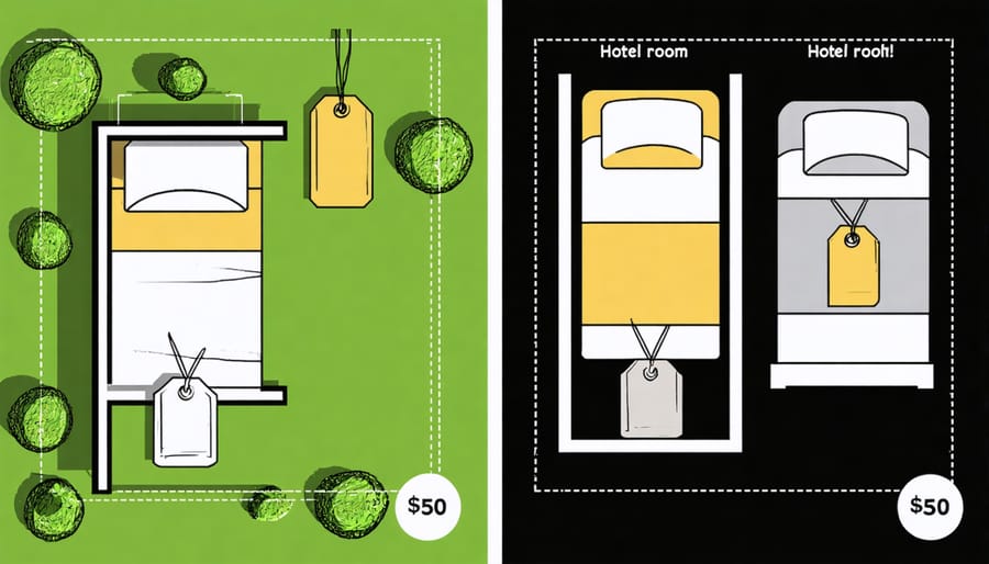Cost comparison between camping and hotel accommodations in Ontario
