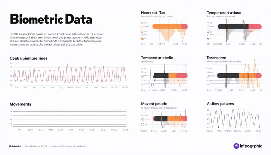 Digital visualization of wildlife biometric tracking data points and measurements