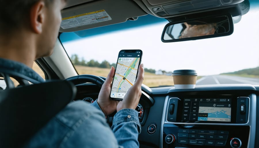 Road trip budget tracking using a mobile app while navigating Ontario