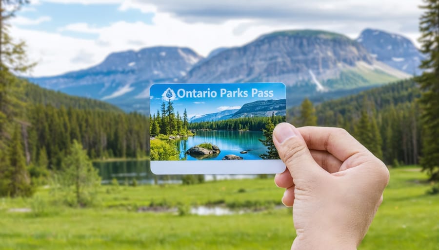 Ontario Parks annual pass with Algonquin Park scenery