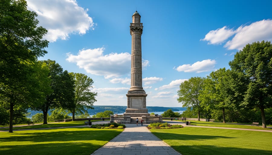 Brock's Monument rising above the battlefield at Queenston Heights National Historic Site