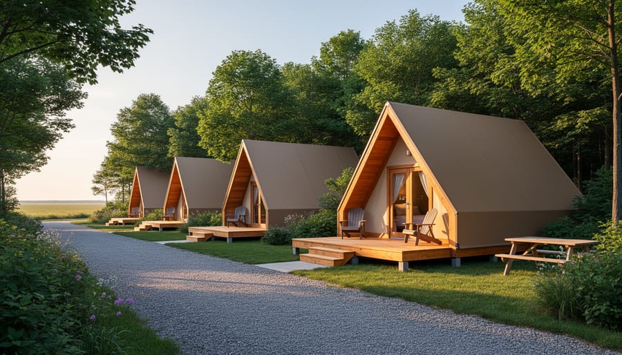 oTENTik A-frame cabins at Camp Henry in Point Pelee National Park