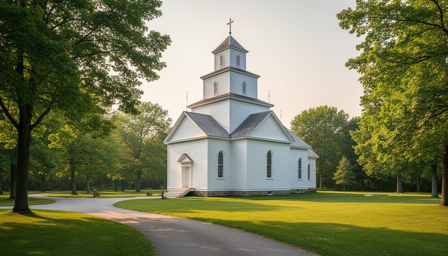 Sharon Temple sanctuary building and peaceful grounds in East Gwillimbury